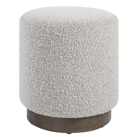 Space Saving Modern Pouf Ottoman with Plinth Base
