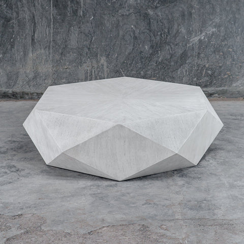 Volker Modern Hexagonal Drum Coffee Table