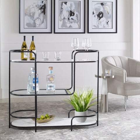 Uttermost Contemporary Curved Console for Modern Entryway