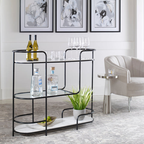 Uttermost Contemporary Curved Console for Modern Entryway