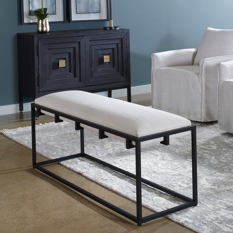 Timeless Minimalist Modern Upholstered Lounge Bench