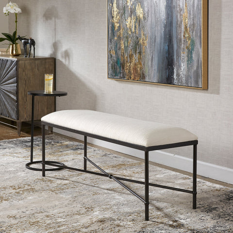 Timeless Minimalist Modern Upholstered Lounge Bench