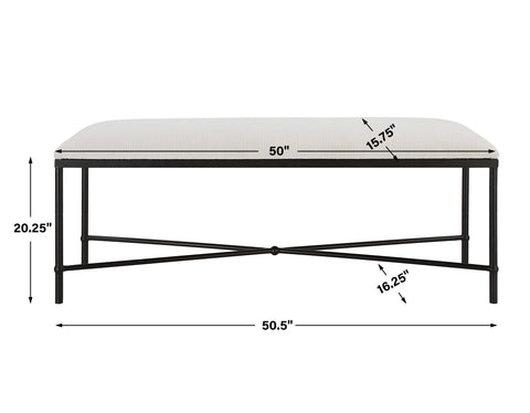 Timeless Minimalist Modern Upholstered Lounge Bench