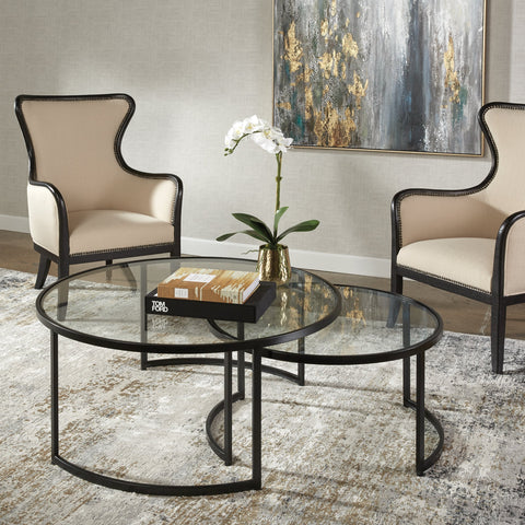 Uttermost Rhea Contemporary Round Nesting Table Set