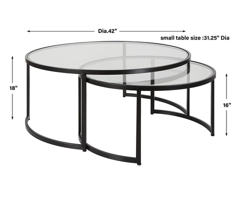 Uttermost Rhea Contemporary Round Nesting Table Set