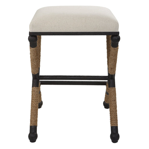 Timeless Minimalist Rustic Upholstered Bar Stool
