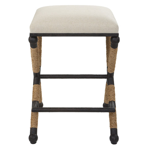 Timeless Minimalist Rustic Upholstered Bar Stool