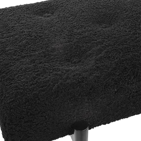 Timeless Minimalist Upholstered Accent Bench with Tapered Legs