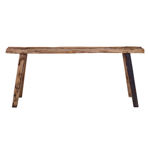 Timeless Minimalist Rustic Handmade Distressed Accent Bench