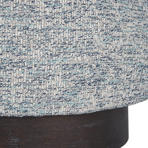 Space Saving Contemporary Pouf Ottoman with Plinth Base