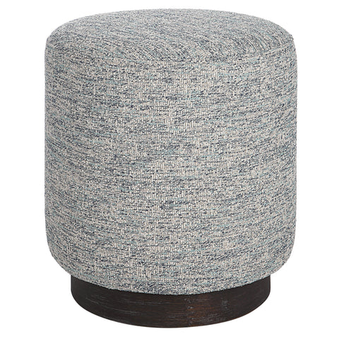 Space Saving Contemporary Pouf Ottoman with Plinth Base