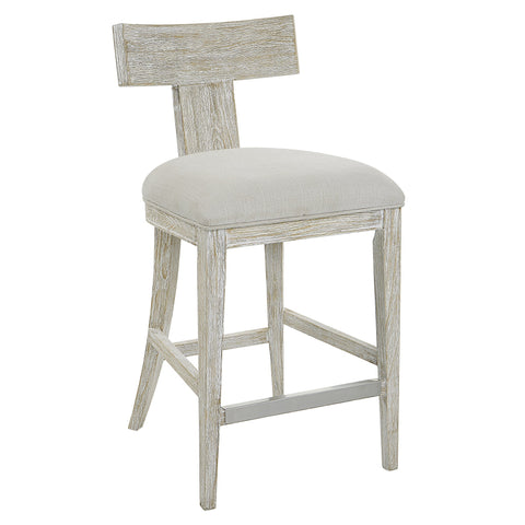 Timeless Minimalist Modern Upholstered Pine Counter Stool