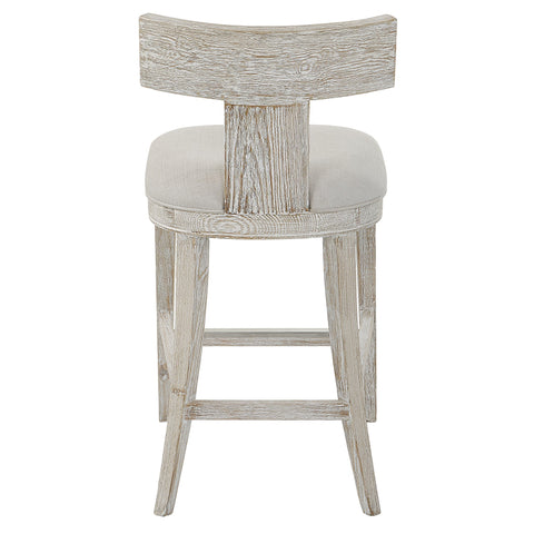 Timeless Minimalist Modern Upholstered Pine Counter Stool