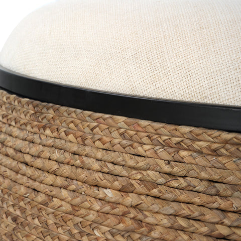 Uttermost Coastal Round Rattan Coffee Table with Storage