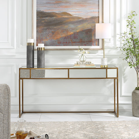 Reflect Contemporary Mirrored Entryway Console