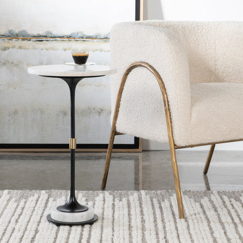 Uttermost Sentry Modern Timeless Minimalist Round Drink Table