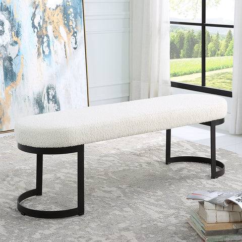 Timeless Minimalist Modern Upholstered Lounge Bench