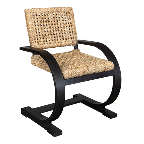 Timeless Minimalist Bohemian Oak Cantilever Armchair