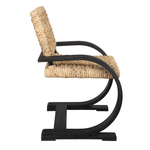 Timeless Minimalist Bohemian Oak Cantilever Armchair