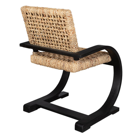 Timeless Minimalist Bohemian Oak Cantilever Armchair