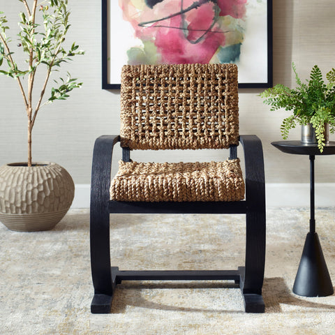 Timeless Minimalist Bohemian Oak Cantilever Armchair