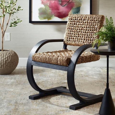 Timeless Minimalist Bohemian Oak Cantilever Armchair