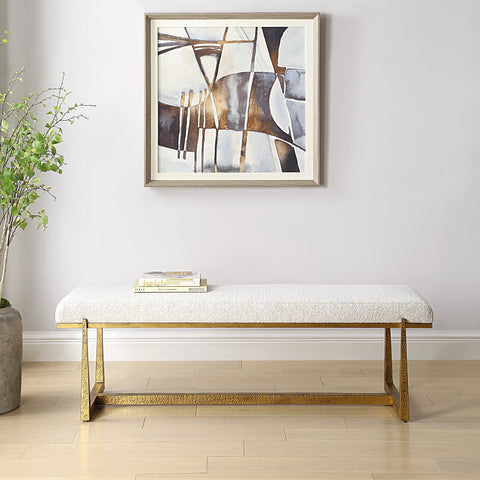 Midas Timeless Minimalist Modern Upholstered Accent Bench