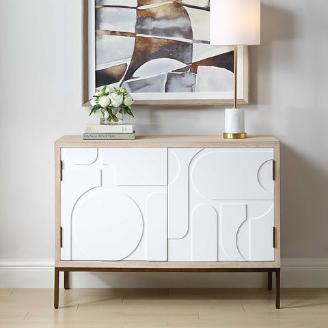 Weimar Contemporary Two Tone Accent Cabinet
