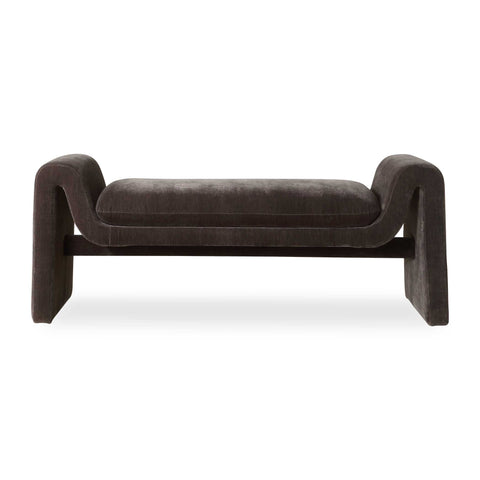 Timeless Minimalist Modern Upholstered Velvet Lounge Bench