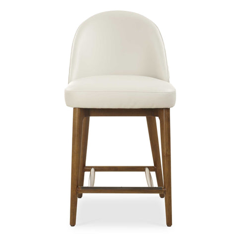 Timeless Minimalist Modern Dome Back Upholstered Counter Stool