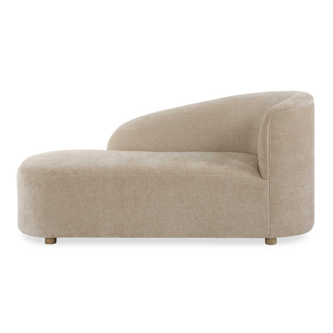 Fae Contemporary Curved Velvet Lounger Sofa