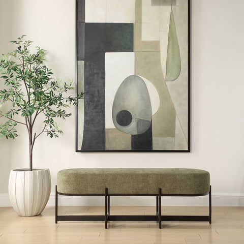 Timeless Minimalist Modern Upholstered Lounge Bench
