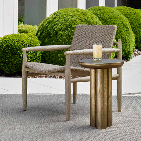 Outdoor Living and Garden Modern Drum Center Table Accent Table
