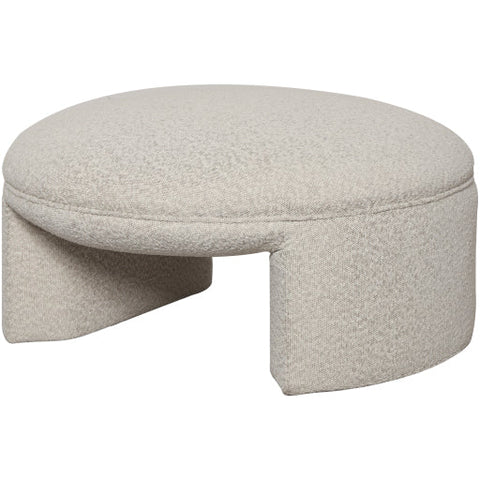 Timeless Minimalist Modern Pouf Ottoman with Plinth Base