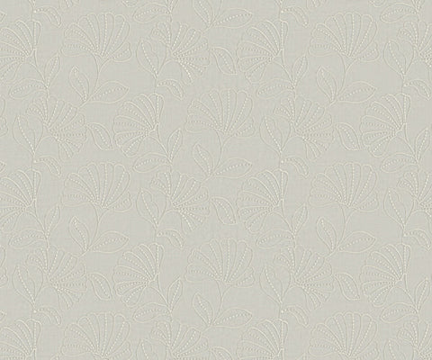 Artisan-Crafted Floral Fabric with Pearls - 137cm