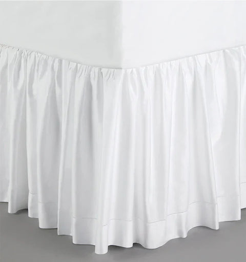 Quiet Luxury Solid Sateen Hemstitching Bedskirt