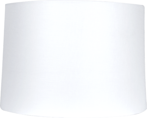 Opaque White Paper Drum Hard-Back Lamp Shade - Available in Three Sizes
