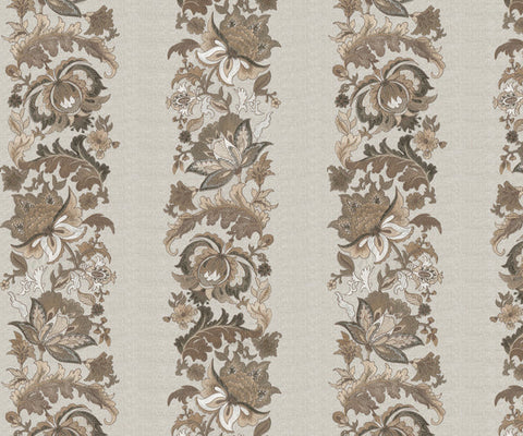 Artisan-Crafted Floral Linen Fabric - 147cm