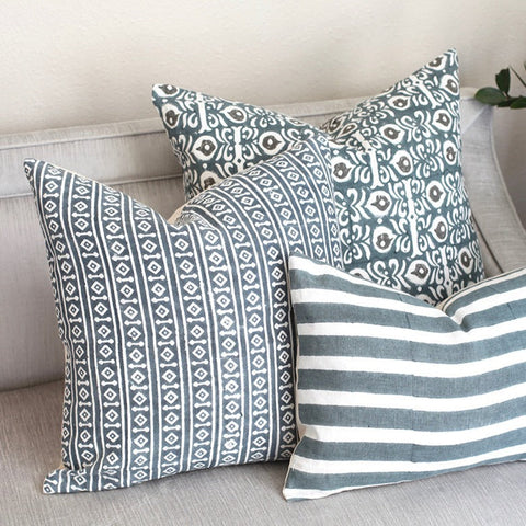 Filling Spaces Artful Traditionalist Bohemian Graphic Accent Throw Pillow - 18 x 18 - 20 x 20 - 22 x 22 - 24 x 24 - 26X 26 - 14 x 20 - 14 x 40 - 18 x 40 - 16 x 50