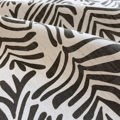 Frond Throw Pillow in Crow