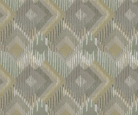 Geometric Cotton Fabric in Midnight - 138cm