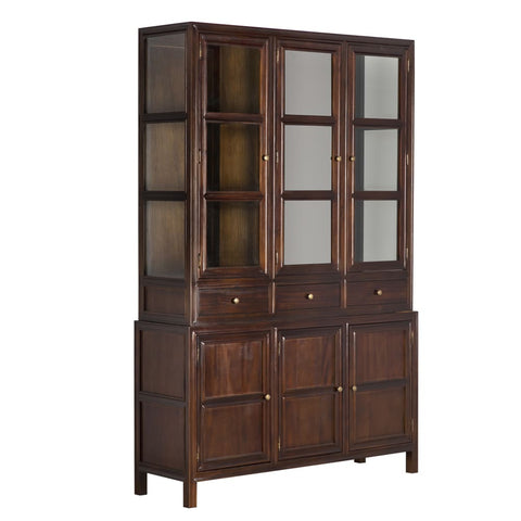 Colonial Traditional Veneer Hutch Cabinet