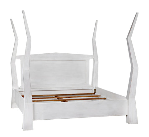 Noir Modern Patras Mahogany Four Poster Bed - Queen - Cal King