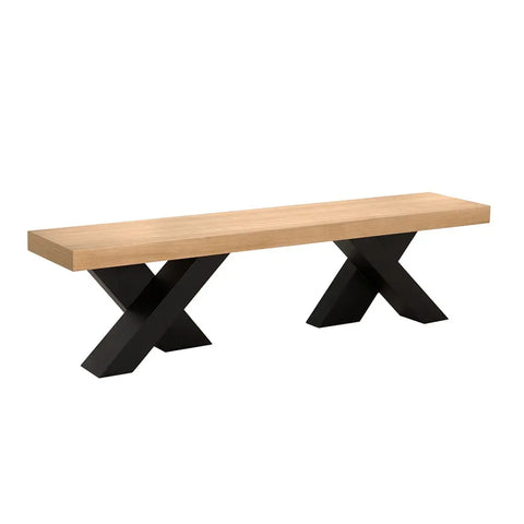 Gravity Industrial Creative Modern Handmade Oak Accent Bench