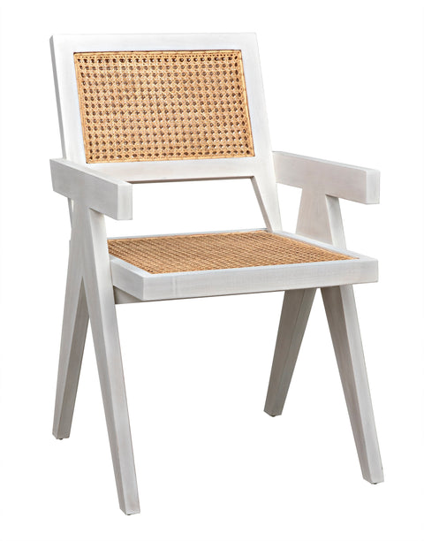 Timeless Minimalist Scandinavian Teak Cane Armchair