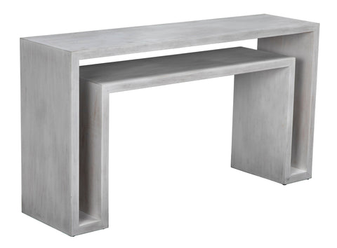 Caine Timeless Minimalist Entryway Console with Block Frame