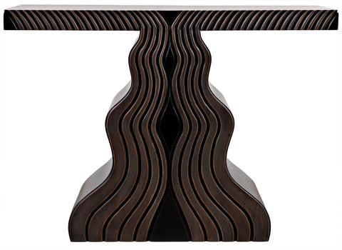 Ray Artful Traditionalist Modern Curved Entryway Console