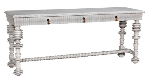 Noir Artful Traditionalist Fluted Entryway Console