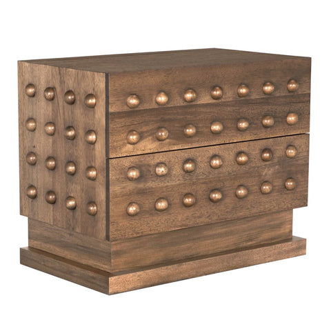 Modern Geometric Veneer Accent Chest with Inset Handles Sideboard