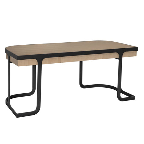 Hamilton Curved Wood Desk in Contemporary Style